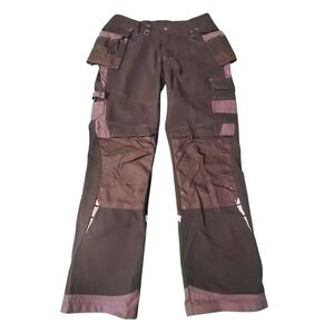 Dickies Mens Black Ripstop Utility Work Pants Holster Pockets 34x32 Double Knee